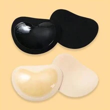 1 Par de almohadillas adhesivas con elevación de pecho de silicona, relleno impermeable para sostenes, trajes de baño, bikinis y vestidos de mujeres