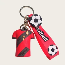1 件简约足球球衣模型钥匙扣，适合足球迷派对的创意小礼物 - 彩色 - 查看 6