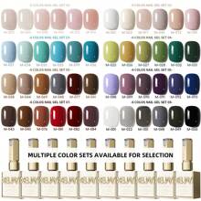 XEIJAYI XEIJAYI 6Pcs 15ML Jelly Ice Transparent Nude Green Blue Green And Colorful And Pure Gel Nail Polish Set Peelable UV LED Gel Polish, Glossy Finish, For Nail Salon And DIY For Beginners