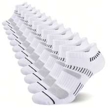 10 Pares de Calcetines de Tobillo con Amortiguación para Hombre para Verano, Calcetines de Corte Bajo Cómodos y Transpirables para Casual, Deportes y Ocio, que se pueden Usar, Paquete de 10 Pares de Calcetines de Tobillo con Acolchado para Hombres