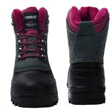 Riemot Women's Snow Boots, Waterproof Winter Boots For Dog Walking Hiking Trekking Fishing Riding Hunting, Mucker Yard Boots Gardening Shoes Warm Anti-Slip Ankle Boots - Hot Pink - View 4