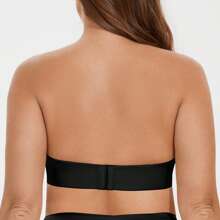 MELENECA MELENECA Women's Wirefree Push Up Lightly Padded With Anti-Slip Support Strapless Bra