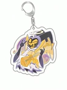 Anime GOODS Anime Acrylic Keychain -Vicky Charlie Alastor Cute Y2K Cartoon Pendant, Suitable For Bags And Keys, Perfect Gift For Fans, Cosplay Accessories Car Key Bag Backpack Small Jewelry Key Ring Accessories Creative Student Gifts Anime Derivatives, Creative Backpack Pendants, Car Key Pendants, Acrylic Keychains, Japanese Comic Pendants, Neko Contents Seed Keychain Collectibles, Pendants, Otaku Collection Gifts, Cheap Gifts School Letter Car Accessories Goth