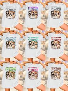 Oversized Shirt, Personalized Y2K Bootleg Rap T-Shirt, Retro Custom Photo 90s T-Shirt, Fun Gift Tee, Gift For My Couples, Retro Top With Couple Photo, Custom GF/BF Shirt, Gift For Her, Gift For Girlfriend/Wife,Ornamental,Dawg,Unique,Custom,Belle Costume,Ideal Gifts For Her,Family,Friends,Pink Girls,For Holiday,For Vacation,For Anniversaries