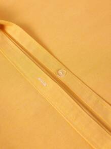 "3pcs Bedding Set, Cozy Modern Graphics, Perfect For Students And Holidays" - Mustard Yellow - View 4