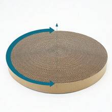Cat Scratch Pads Round, Cat Scratcher Replacement Pads, Anti-Scratch Honeycomb Mesh Design Corrugated Cardboard Smooth Incision Pet Accessories - As show - View 3