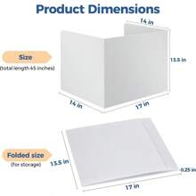22 Pack Classroom Privacy Shields For Student Desks - Easy To Clean Sneeze Guard Folder Desk Divider Study Carrel - Classroom Materials For School Teachers - Includes Extra Labels - 白色 - 22 件裝 - 查看 3