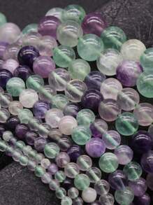 20 sztuk/opakowanie 6mm/8mm/10mm Naturalne białe kwarcowe i indyjskie agatowe okrągłe koraliki, półfabrykaty luźne koraliki do tworzenia biżuterii DIY Bransoletki Naszyjniki