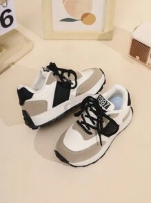 1 Pair Children Soft Sole, Anti-Slip, Casual Sports Shoes, Suitable For Spring And Autumn - Khaki - View 7