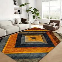 1 件豪华欧式复古钻石图案地毯，现代时尚几何矩形柔软防滑地毯，适用于户外、入口、客厅、卧室、洗衣房、浴室、游戏室，可机洗，4 季装饰门垫，圣诞节家居装饰 - 彩色 - 查看 2