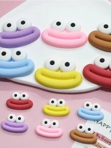 1/3pcs Cartoon Sausage With Mouth And Eyes,Soft Rubber Patch Accessories, Toy, Decorate Various Items ,Not Only Decoration For Hair Clip, Phone Case And Shoe,School Supplies,Back To School