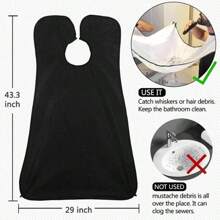 Beard Bib, Beard Catcher, Men's Non Stick Material Beard Apron, Used For Styling And Trimming, One Size Suitable For Everyone In The Gym - Multicolor - View 2