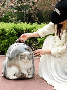 1 Pet Bag, Pet Backpack When Going Out, Black/Gray/Pink, Size: 45 * 34 * 23cm, Independent Packaging, Oxford Cloth + PET Material, With Cushion, Transparent Visual, With Zipper, With Storage Bag On The Side, Free Cat Food Strip Feeder, Suitable For Outdoor Pet Storage, Storage Bag, Backpack.1 Pet Bag, Pet Backpack When Going Out, Black/Gray/Pink, Size: 45 * 34 * 23cm, Independent Packaging, Oxford Cloth + PET Material, With Cushion, Transparent Visual, With Zipper, With Storage Bag On The Side, Free Cat Food Strip Feeder, Suitable For Outdoor Pet Storage, Storage Bag, Backpack.Fashi On,Christmas Tree Pendant,Fall Decor Home,Halloween Party,Wall Hanging,Autumn Decor,Christmas Party Supplier,