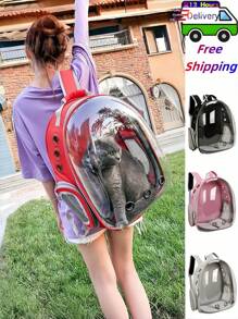 1 Pet Bag, Pet Backpack When Going Out, Black/Gray/Pink, Size: 45 * 34 * 23cm, Independent Packaging, Oxford Cloth + PET Material, With Cushion, Transparent Visual, With Zipper, With Storage Bag On The Side, Free Cat Food Strip Feeder, Suitable For Outdoor Pet Storage, Storage Bag, Backpack.1 Pet Bag, Pet Backpack When Going Out, Black/Gray/Pink, Size: 45 * 34 * 23cm, Independent Packaging, Oxford Cloth + PET Material, With Cushion, Transparent Visual, With Zipper, With Storage Bag On The Side, Free Cat Food Strip Feeder, Suitable For Outdoor Pet Storage, Storage Bag, Backpack.Fashi On,Christmas Tree Pendant,Fall Decor Home,Halloween Party,Wall Hanging,Autumn Decor,Christmas Party Supplier,