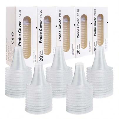 5/15 caixas, 100/300 peças de capas descartáveis para termômetro auricular, pontas de termômetro de alta qualidade e nível profissional, direto da fábrica