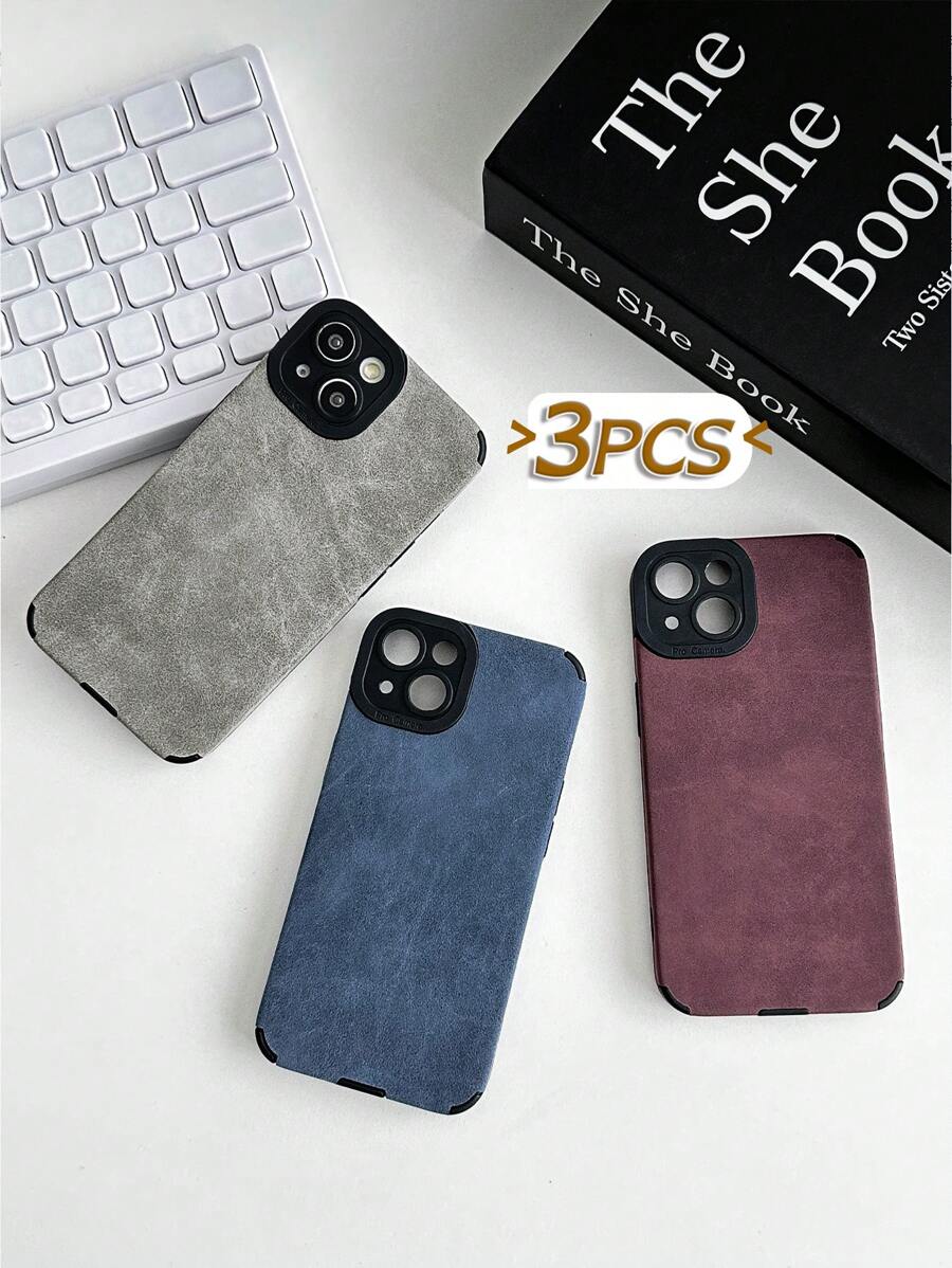 3個 iPhone16、iPhone16 Pro Max、iPhone16 Pro、iPhone16 Plusに対応した無地のスマホケース