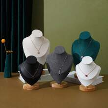 1PC, Necklace Portrait Model Neck Pendant Jewelry , Neck Model Frame Jewelry Photo Props - White - View 3