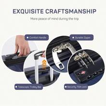 28 Inch Luggage Suitcase With TSA Lock, Hard Shell Rolling Suitcase With Spinner Wheels, Expandable Lightweight Luggage, Black