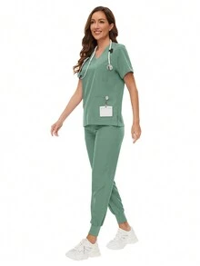 Scrubs Women Nursing Beauty SPA Uniforms Pet Clinic Store Veterinary Dentistry Work Clothes Set High-Quality Nurse Uniform
