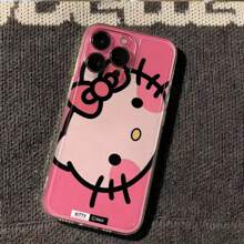 Sanrio Sanrio Cute Big Face Cat Cartoon Phone Case Compatible With Iphone 16, 16 Pro, 16 Pro Max, 16 Plus, Pink Bow Super Thin Full Coverage Phone Protective Case