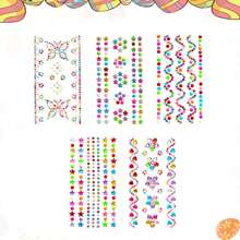 Fillable Easter Eggs,12Pcs Easter Eggs With 5 Gem Stickers, DIY Easter Eggs Decorating Kit Empty Plastic Easter Eggs - Easter Egg Hunts Random Bright Colours - Easter Basket Stuffers Fillers