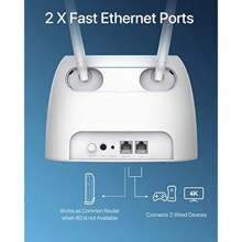 AC1200 4G Router With SIM Slot Unlocked 1200Mbps Dual Band 4G Mobile WiFi Router Removable WiFi Antennas 4G LTE SIM Card Router Connectivity Up To 64 Devices - as pic - View 8