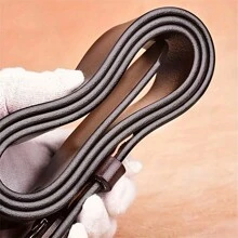 High-Quality Men's Genuine Leather Belt - Versatile, Suitable For Work Or Business - Fashionable Everyday Accessory Summer, School Fall, Autumn, Halloween Autumn-Winter Accessories,Suitable For Teens, Youth,Men,Casual, Outdoor, Athletic, Vacation, Graduation Gifts, Birthday, Daily Wear - Multicolor - View 8