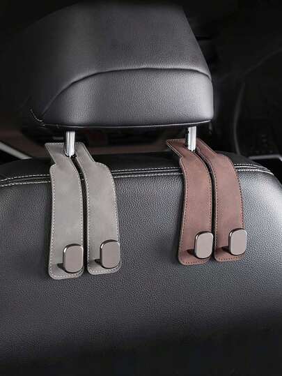Car Seat Headrest Hooks Car Dual Headrest Wallet Hooks Car Rear Seat Headrest Hooks For Hanging Handbags, Bags, Clothes And Purses