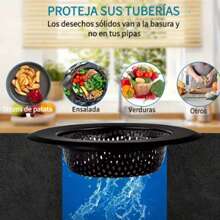 2 Peças Coadores de Pia de Cozinha, Filtros de Dreno de Pia de Aço Inoxidável, Conjunto de Coadores de Cozinha com Malha Fina, Ferramentas Essenciais de Cozinha e Acessórios de Cozinha, Um Presente Indispensável de Ferramentas de Cozinha para Chefs Domésticos, Armazenamento Econômico de Espaço para Organizadores de Cozinha, Ideia de Presente de Natal para a Cozinha