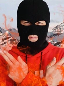 3 Furos Máscara Protetora Facial Completa de Inverno para Uso Externo, Gola de Pescoço de Tricô Balaclava para Esportes de Ciclismo, Máscara Leve de Proteção UV para Motocicleta e Snowboard