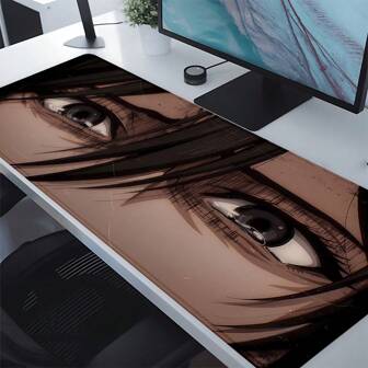 1pc Anime Eyes Mouse Pad Cartoon Design Gaming Desk Mat Large Office Desk Accessories With Stitched Edge Non-Slip XL Desk Pad Rubber Base Keyboard Pad For Office Home Gift For Women Men Back To School Gaming Mouse Pad Desk Accessories Office Supplies Office Desk Accessories Mousepad Mouse Pad For Desk