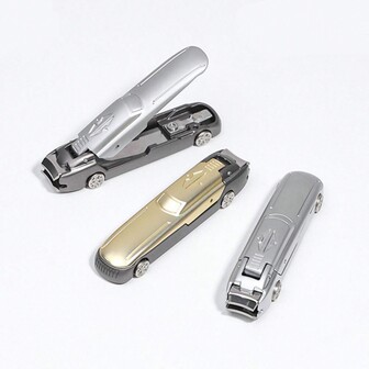 New Stylish Car Shaped Nail Clipper, Stainless Steel Sports Car Nail Clipper, Anti-Splash Nail Cutter, Household Finger & Toe Nail Clipper