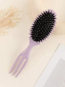 1 件带手柄的椭圆形气垫梳，小麦秸秆材质定义造型刷，顺发刷，专业发型梳，弹跳卷发定义造型刷梳 - 彩色 - 查看 11