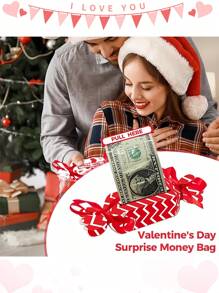 4/1pc Valentine's Day Surprise Money Pull Pouch, Red Heart Surprise Pull Out Money Gift Box, DIY Rectangle Christmas Money Pull Pouch Kit For Cash Gift, Fun Ways To Give Cash, Suitable For Valentine's Day, Wedding Anniversary, Birthday Party, Home Decoration