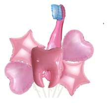 New Smiling Tooth Toothbrush Shaped Foil Balloon, Suitable For Birthday Party Theme Decoration