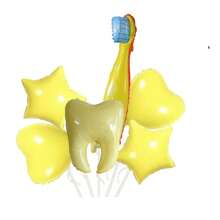 New Smiling Tooth Toothbrush Shaped Foil Balloon, Suitable For Birthday Party Theme Decoration