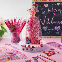 Joyfy 28 Packs Valentine's Day Stationery Set Assorted For Family, With Pencils Sticker Eraser And Rulers, And Holiday Reward Prizes Valentines Exchange Gift - Nhiều màu - Xem 6