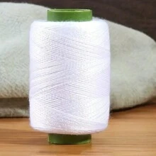 2 件优质刺绣和缝纫线 - 高强度，适用于 DIY 工艺品和家庭项目 - 黑與白 - 查看 2