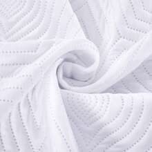 3 件套时尚扇形床罩套装，1 张床罩 + 2 个枕套，亲肤透气柔软舒适（1 * 羽绒被套 + 2 * 枕套，无被子和枕芯） - 白色 - 查看 9