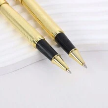 A Pen Gold Plated Metal Signature Pen Engraved Process Neutral Pen Advertising Gift Pen Student Pen - Gold - View 4
