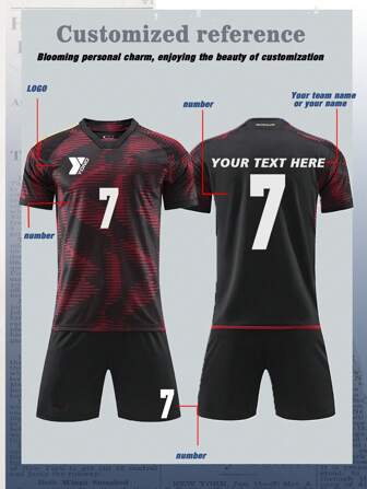 Customize Logos For Youth Sportswear, Personalize DIY, And Customize Your Unique German Inspired Girls' Soccer Kit (13-16 Years Old) - Personalized Jersey And Shorts Set