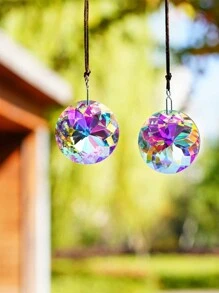 Lăng kính pha lê cầu vồng nhiều mặt, đồ trang trí cửa sổ, đồ làm cầu vồng, quà tặng trang trí cho năm mới - Nhiều màu - Xem 2
