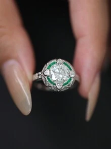 Nhẫn kim cương Mossan bạc Sterling S925 dành cho nữ, thanh lịch, tinh tế, nhẫn đính hôn, nhẫn cưới cá nhân hóa, tặng quà cho bạn bè, gửi chứng chỉ Mossan và quà tặng tinh tế Goxes - 2ct moissanite - Xem 3