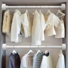 [流行] 不锈钢伸缩杆 - 无需钻孔，安装简便，可调节，适用于浴帘、衣柜等 - 有银色、黑色、白色和灰色可选，配有方便的塑料底座卧室、收纳盒、收纳盒、家庭收纳、女士白色 T 恤、女士黑色裤子、女士冬装、连衣裙、女士冬装、优雅女装、女士白衬衫、长袖、女士白色连体裤、女士春装、女士春装、春季、春装、极简主义、夏季上衣 - 彩色 - 查看 5