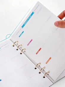 1pc Solid Color 3-Ring Binder Clips, Versatile Binding Accessories For Personalized Planner, Notebook, Calendar - Multicolor - View 6