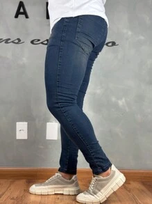 Premium Super Skinny Basic Jeans 01 - 巧克力棕 - 查看 6