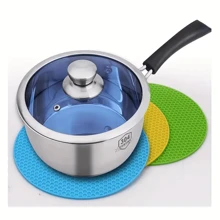 5pcs/Set Random Color Silicone Pads, Anti-Slip Heat Resistant Mat For Hot Dishes, Pans And Grills - Multifunctional Kitchen Accessories - Multicolor - View 5