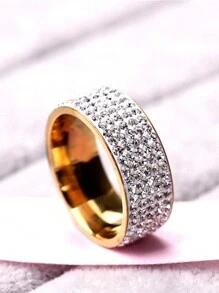 Anel de decoração de strass masculino