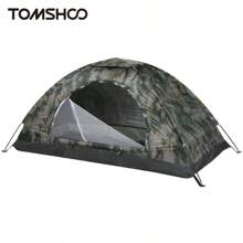 Tomshoo 1/2 Person Ultralight Camping Tent Single Layer Portable Hiking Tent Anti-UV Coating UPF 30+ For Outdoor Beach Fishing