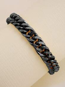 1pc Minimalist Chain Bracelet, Gift For Women - Black - View 3
